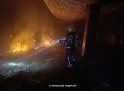 اندلاع حريق في مبنى مهجور بحيفا