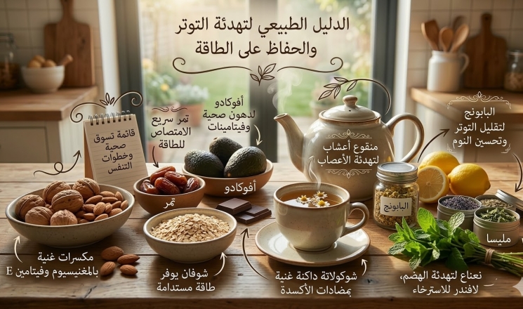 في أوقات الطوارئ: كيف تساعد التغذية الطبيعية والأعشاب في تهدئة التوتر والحفاظ على الطاقة؟