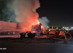 احتراق شاحنة بالكامل في حيفا