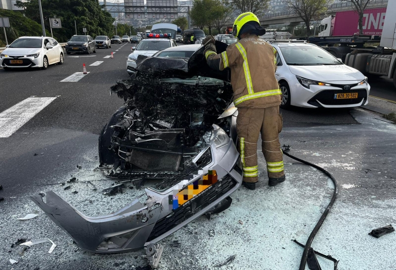 إصابتان متفاوتتان جراء حادث طرق في حيفا
